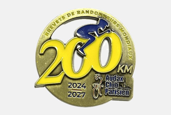 Médaille de finisher BRM 200km Série 2024-2027